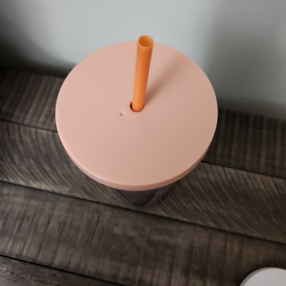 Starbucks Gold Dot Diamond Squiggly Lines Large Cold Cup Tumbler Lid Straw 24 oz - Picture 4 of 8